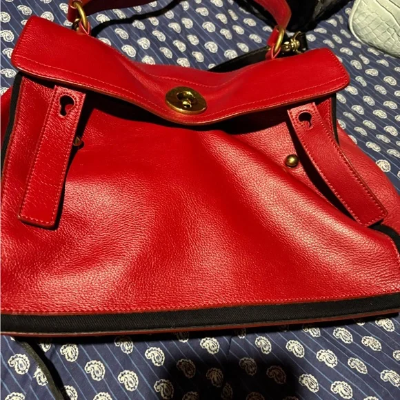 Yves saint Laurent red and black Leather Women's Bag - Picture 1 of 8